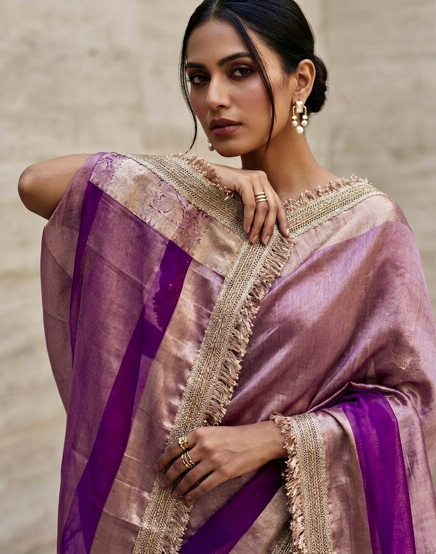 Lahar lace tissue saree