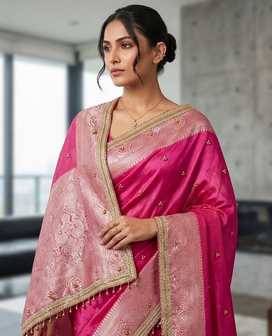 Ghunghroo Soft tissue silk saree