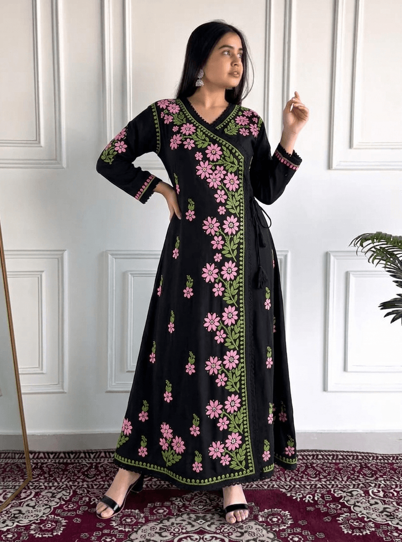 Gulaab Angrakha Long Kurti