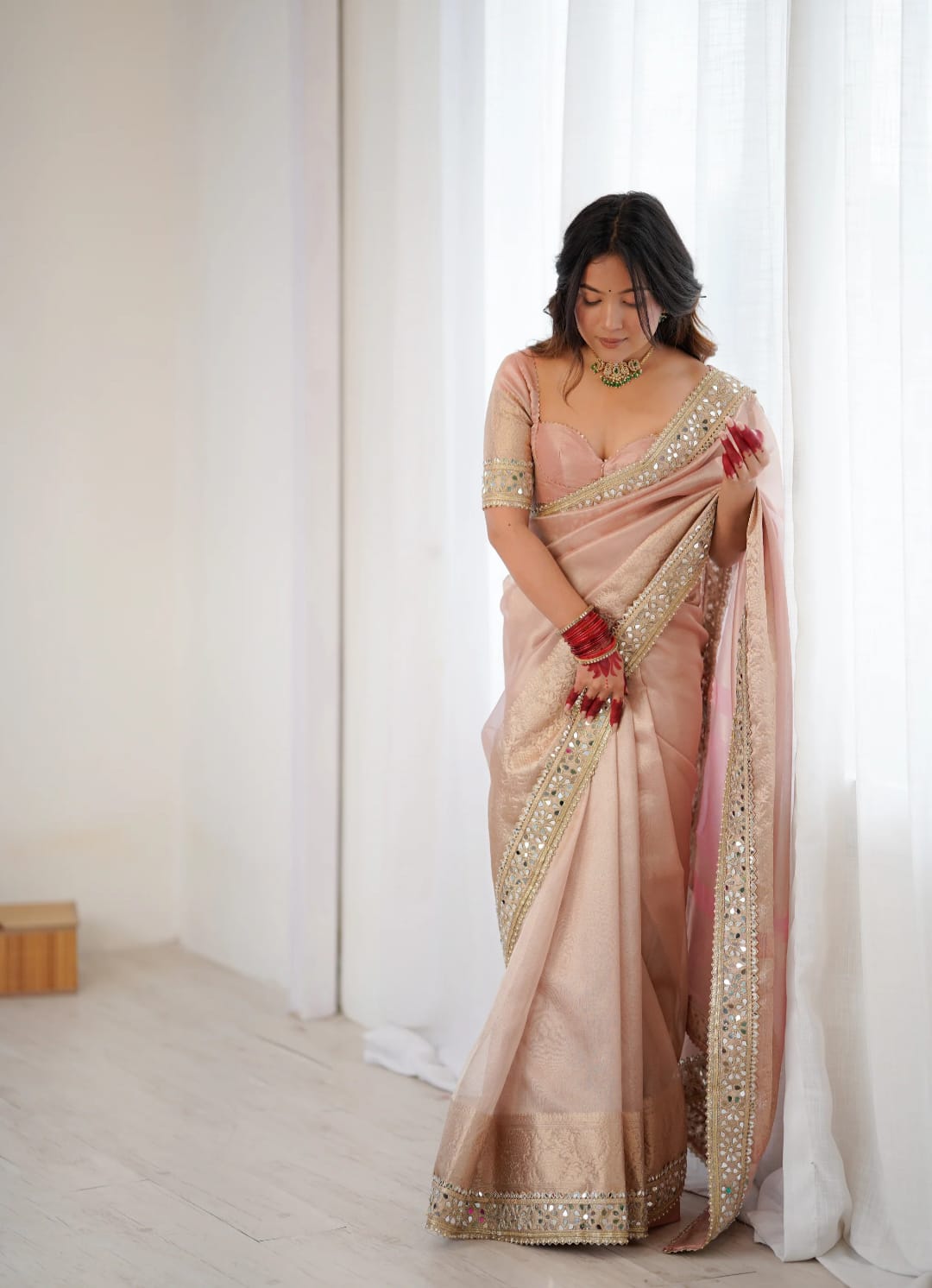 Rajkumari Silk Mirror crisp Saree